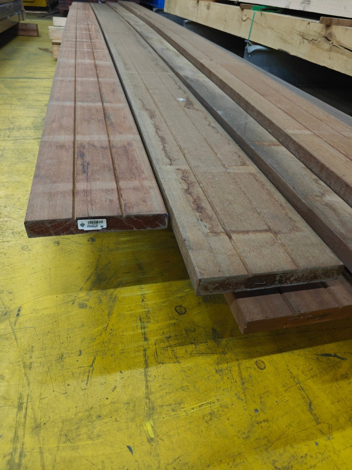9 nieuwe Bangkirai brede vlonderplanken 28x190mm, Ophalen, Nieuw, Hout
