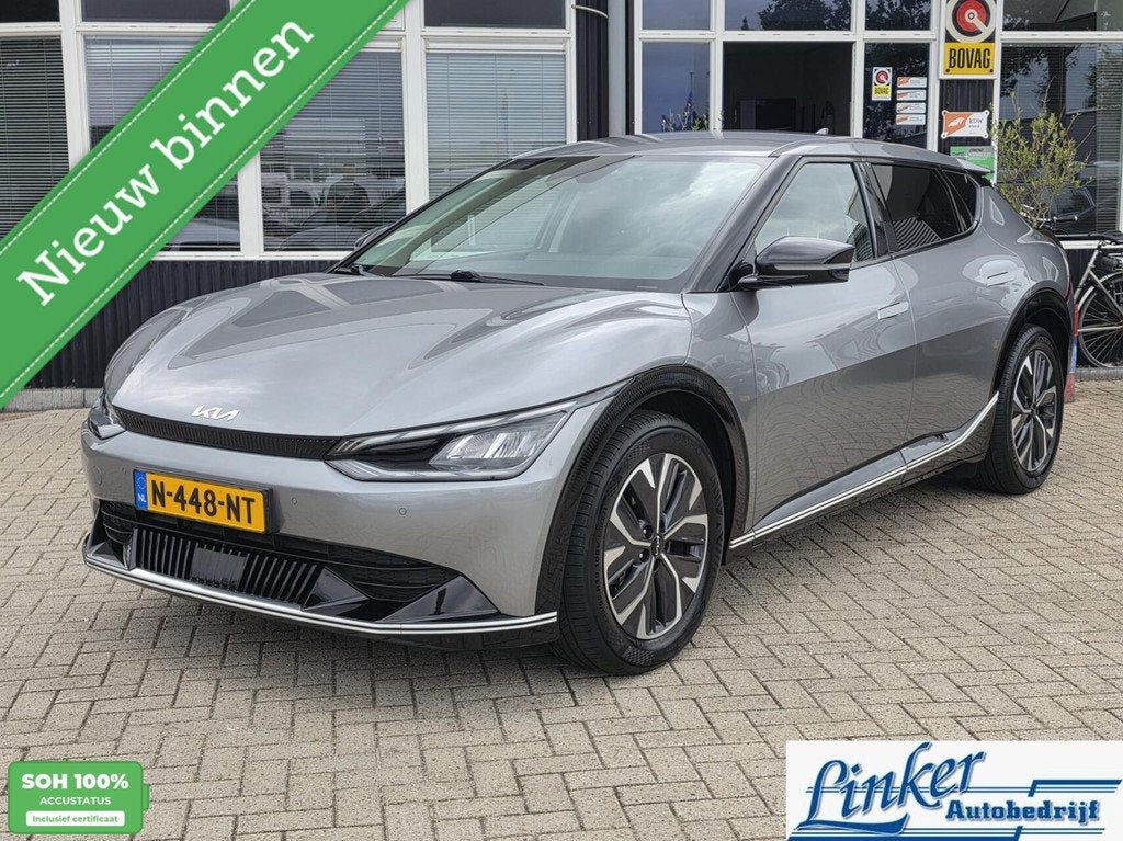 Kia EV6 Plus 77.4 kWh SOH 100% WARMTEPOMP MERIDAN 1e eigenaa, Auto's, Kia, 228 pk, Achterwielaandrijving, Gebruikt, Origineel Nederlands