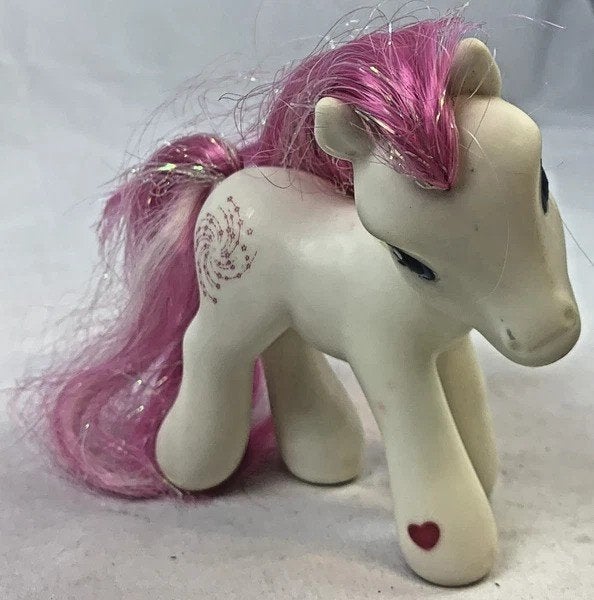 My Little Pony G3 Star Swirl 2003 Wit Roze Manen Glitter MLP, Coolsingel 104, 3011 AG Rotterdam, Netherlands, Verzenden, Zo goed als nieuw