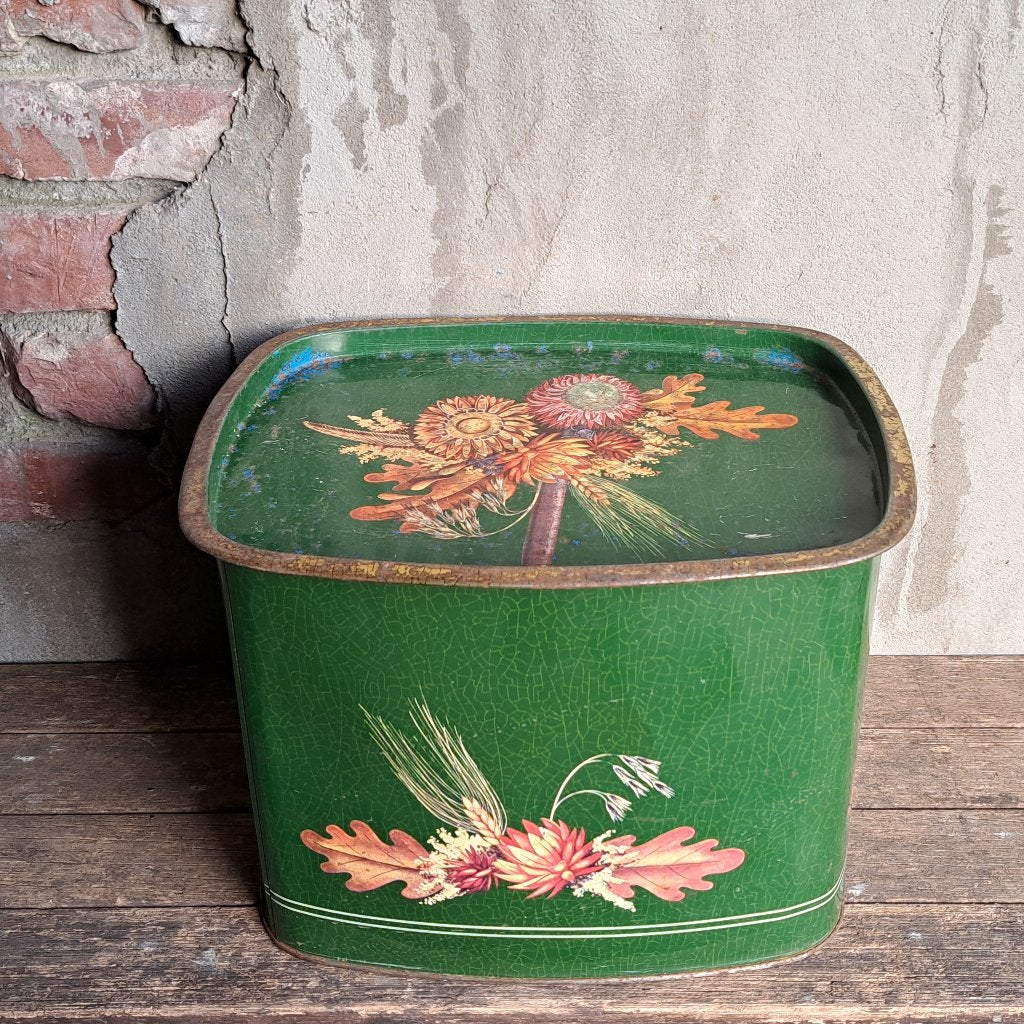 Oud brocante vintage Cote d'Or blik trommel + deksel *Etage3, Gebruikt, ., Ophalen of Verzenden, .