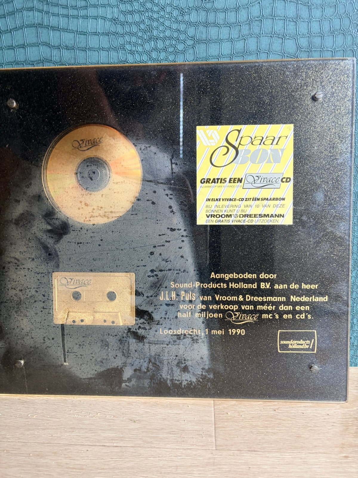 Gouden Plaat Vivace Vroom & Dreesmann 1990, Ophalen, Gebruikt, Overige typen, Speciale editie