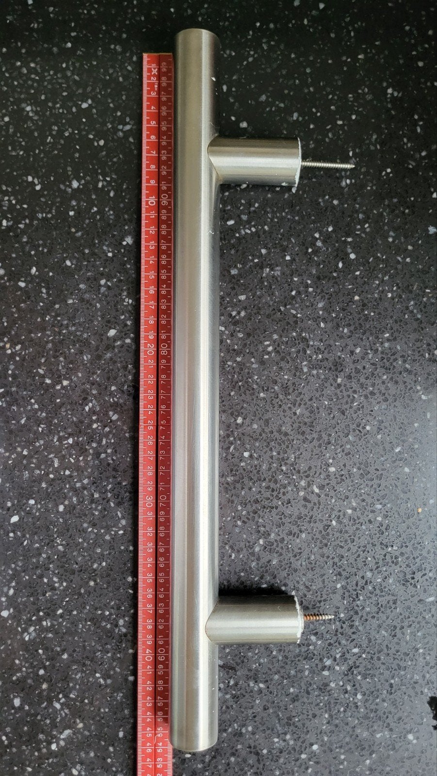 RVS Deurgreep voordeur - 45 cm lang, Ophalen of Verzenden, Zo goed als nieuw, Rvs, Klink of Kruk