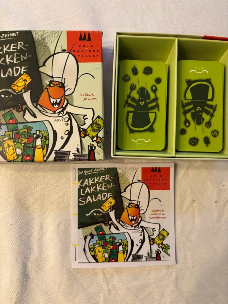 Kakkerlakken Salade - Leuk Kaartspel drie magiers spellen!, Vijf spelers of meer, Ophalen of Verzenden, Zo goed als nieuw, Drie Magiërs Spellen