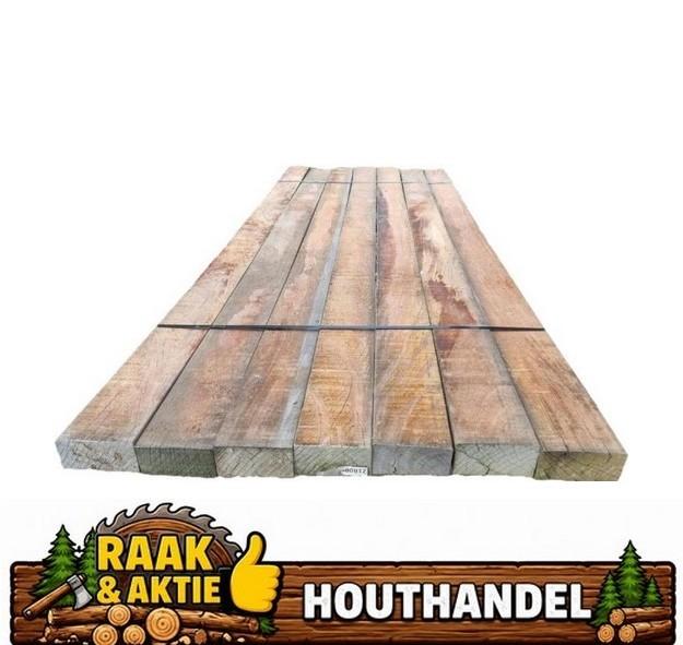 7 Hardhouten balken 8.0x16.0 cm / 3.05 meter lang nr: HB43, Tuin en Terras, Palen, Balken en Planken, Ophalen, 250 cm of meer