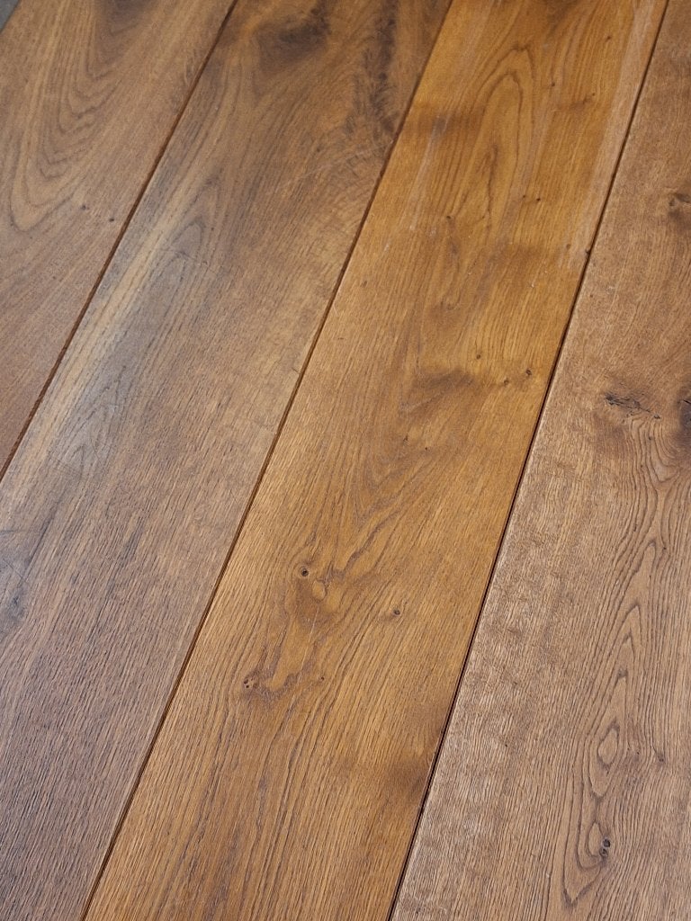 eiken vloer massief rustiek 30 m2 19cm breed en 20 mm dik, Ophalen, Gebruikt, Vloerdelen of -planken, 10 m² of meer