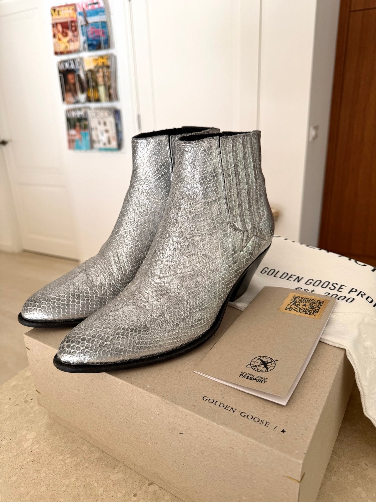 Golden Goose deluxe brand sunset Python laarzen maat 40, Ophalen of Verzenden, Zo goed als nieuw, Overige kleuren, Lage of Enkellaarzen