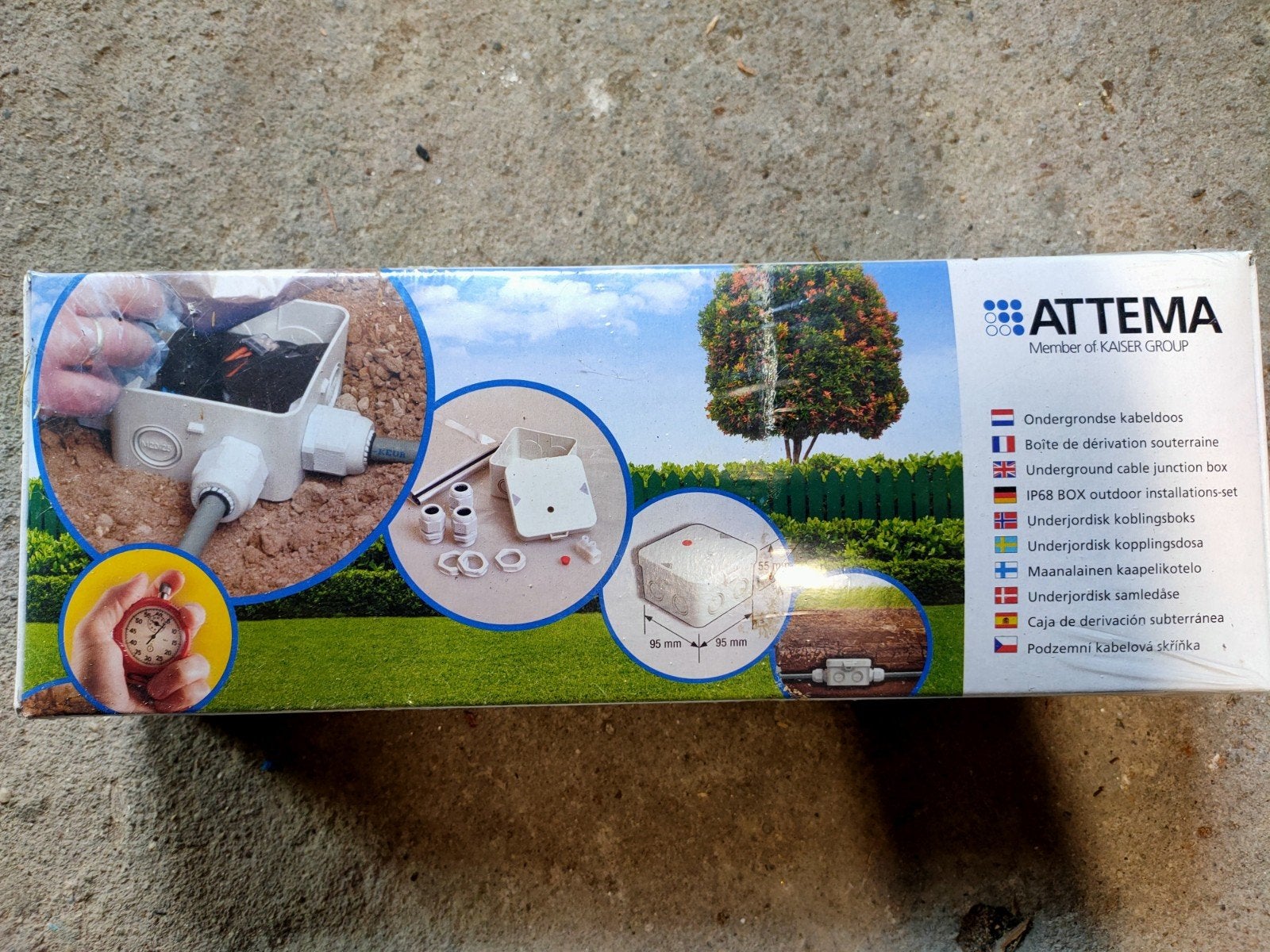 Attema Ondergrondse Kabeldoos IP68 Outdoor Installatieset, Ophalen of Verzenden, Nieuw, Attema, Overige typen