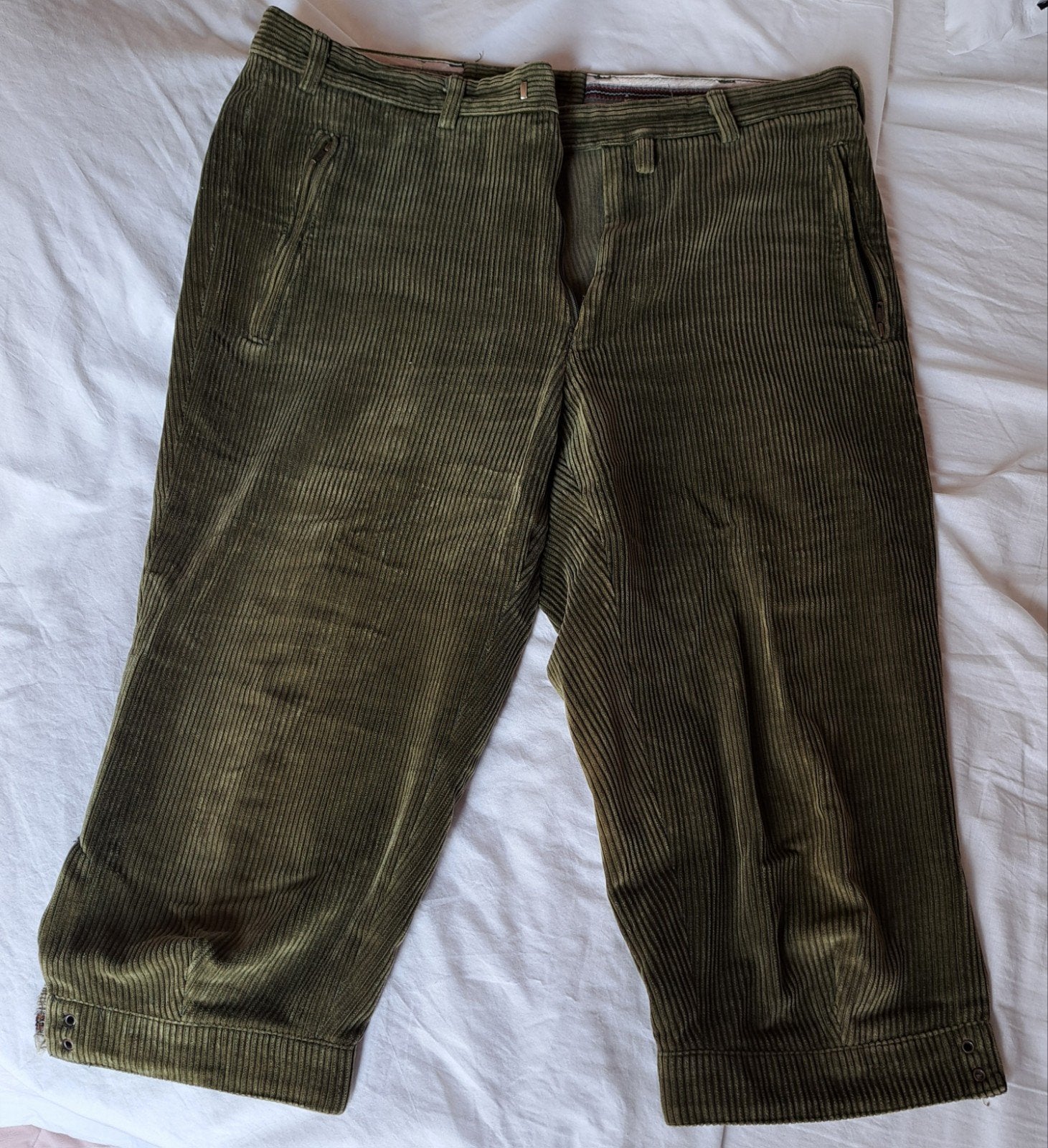 Vintage corduroy shorts Maat 48, Ophalen of Verzenden, Gedragen, Maat 48/50 (M), Groen