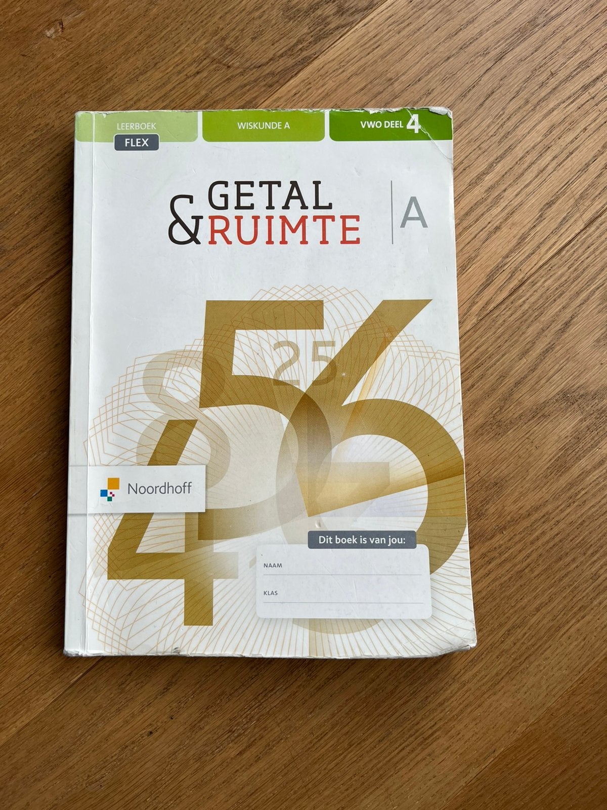 Getal & ruimte wiskunde A deel 4, Boeken, Informatica en Computer, Ophalen of Verzenden, Zo goed als nieuw, Overige onderwerpen