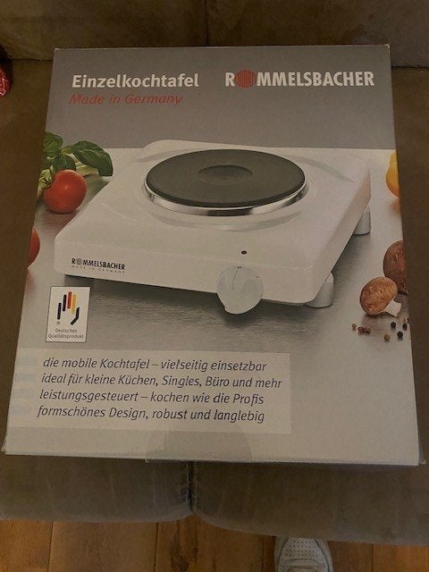 Rommelsbacher kookplaat, Witgoed en Apparatuur, Kookplaten, Ophalen, Gebruikt, 3 kookzones of minder, Vrijstaand