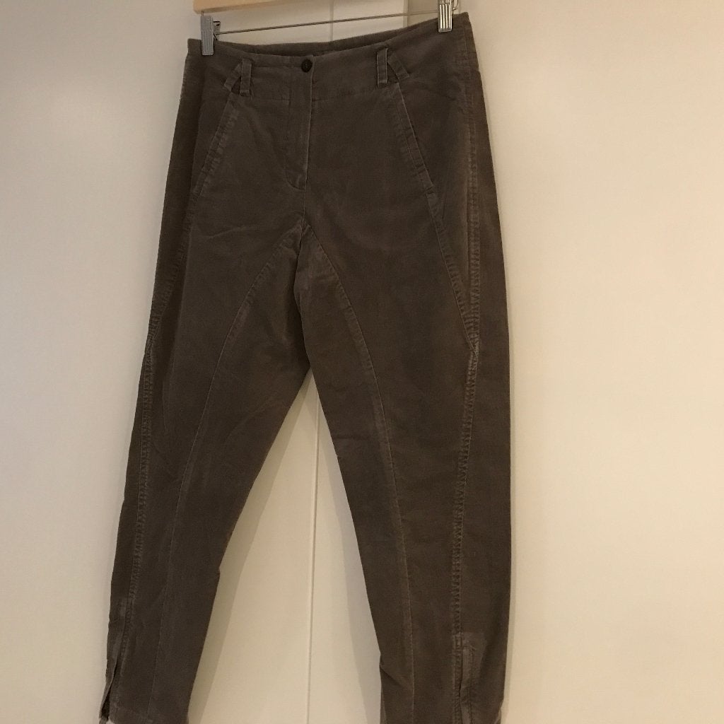 Annette Gortz corduroy broek met ritsjes Taupe Maat 36, Bruin, Ophalen of Verzenden, Zo goed als nieuw, Maat 36 (S)