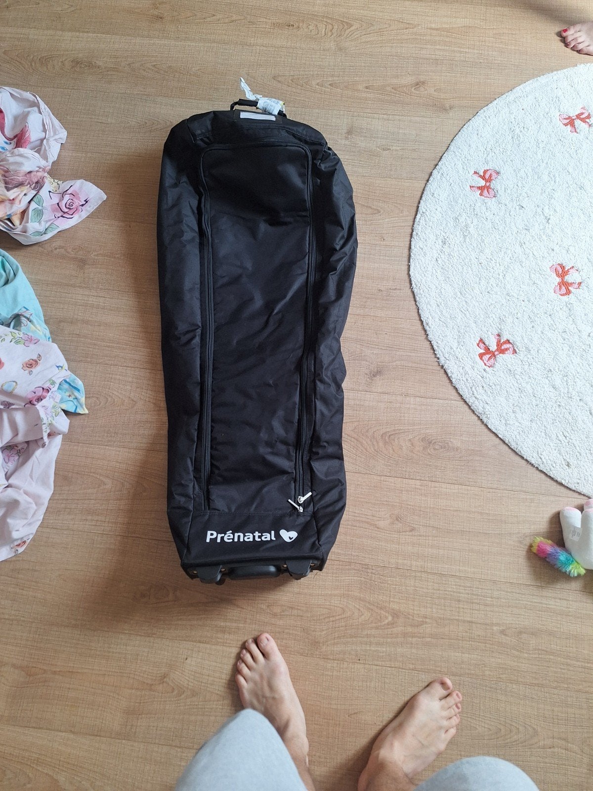 Prenatal Buggy Reistas Zwart met Wieltjes, Ophalen, Zo goed als nieuw, Overige merken