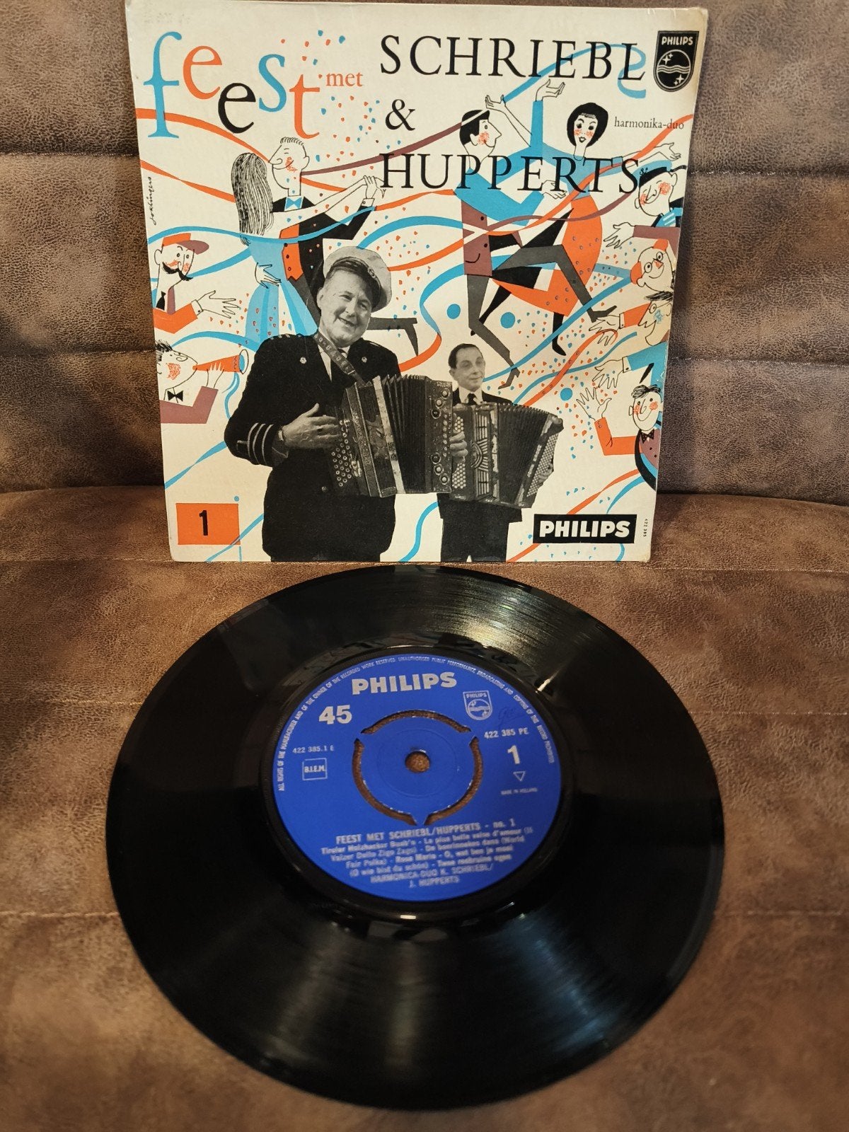 Feest met Schriebl/Hupperts - Harmonica-duo K. Schriebl, Gebruikt, Fotohoes, 7 inch, EP