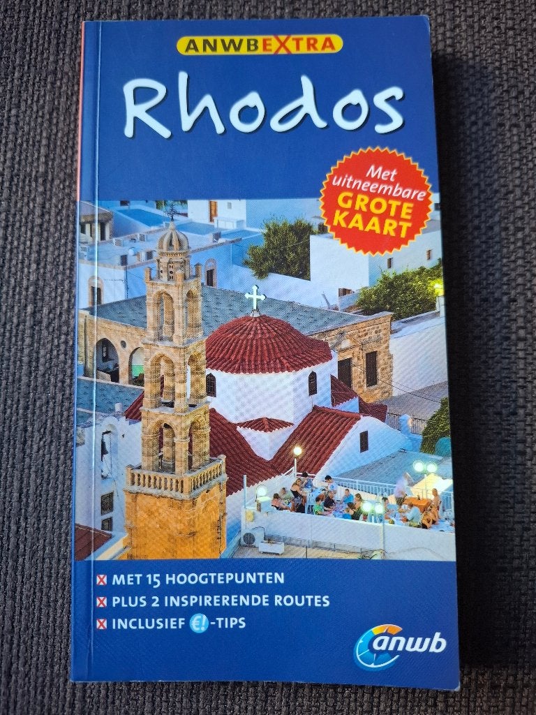 ANWB Extra Reisgids Rhodos met uitneembare kaart, Boeken, Gelezen, Europa, Ophalen of Verzenden, Reisgids of -boek