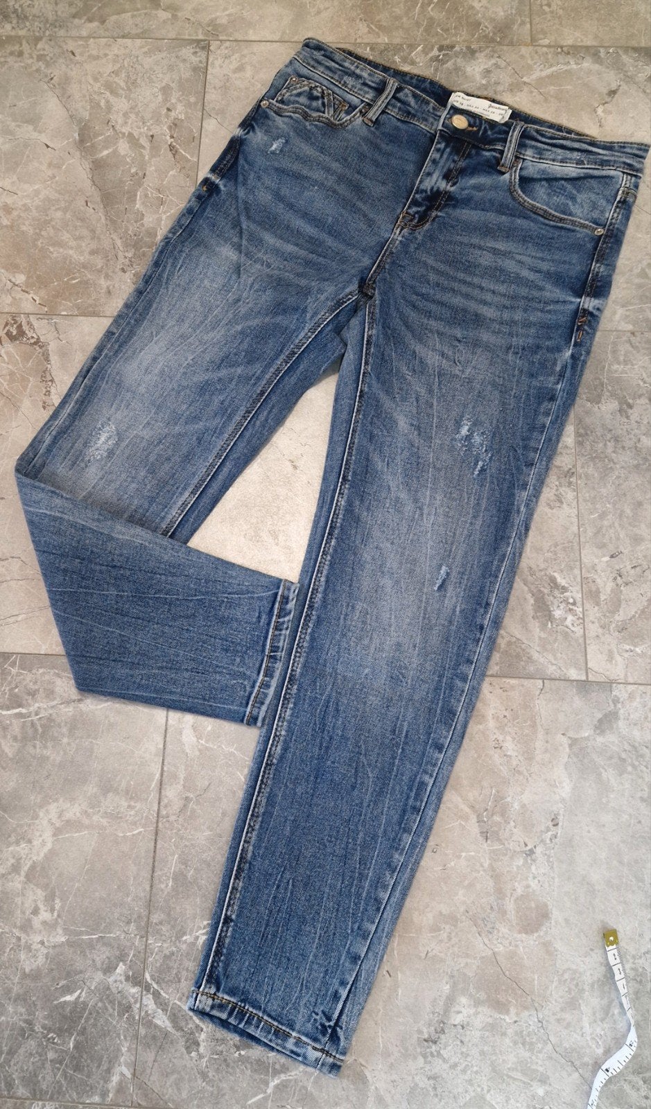 Stradivarius Jeans Blauw - Maat 38, Kleding | Dames, Ophalen of Verzenden, Zo goed als nieuw, Blauw, W30 - W32 (confectie 38/40)
