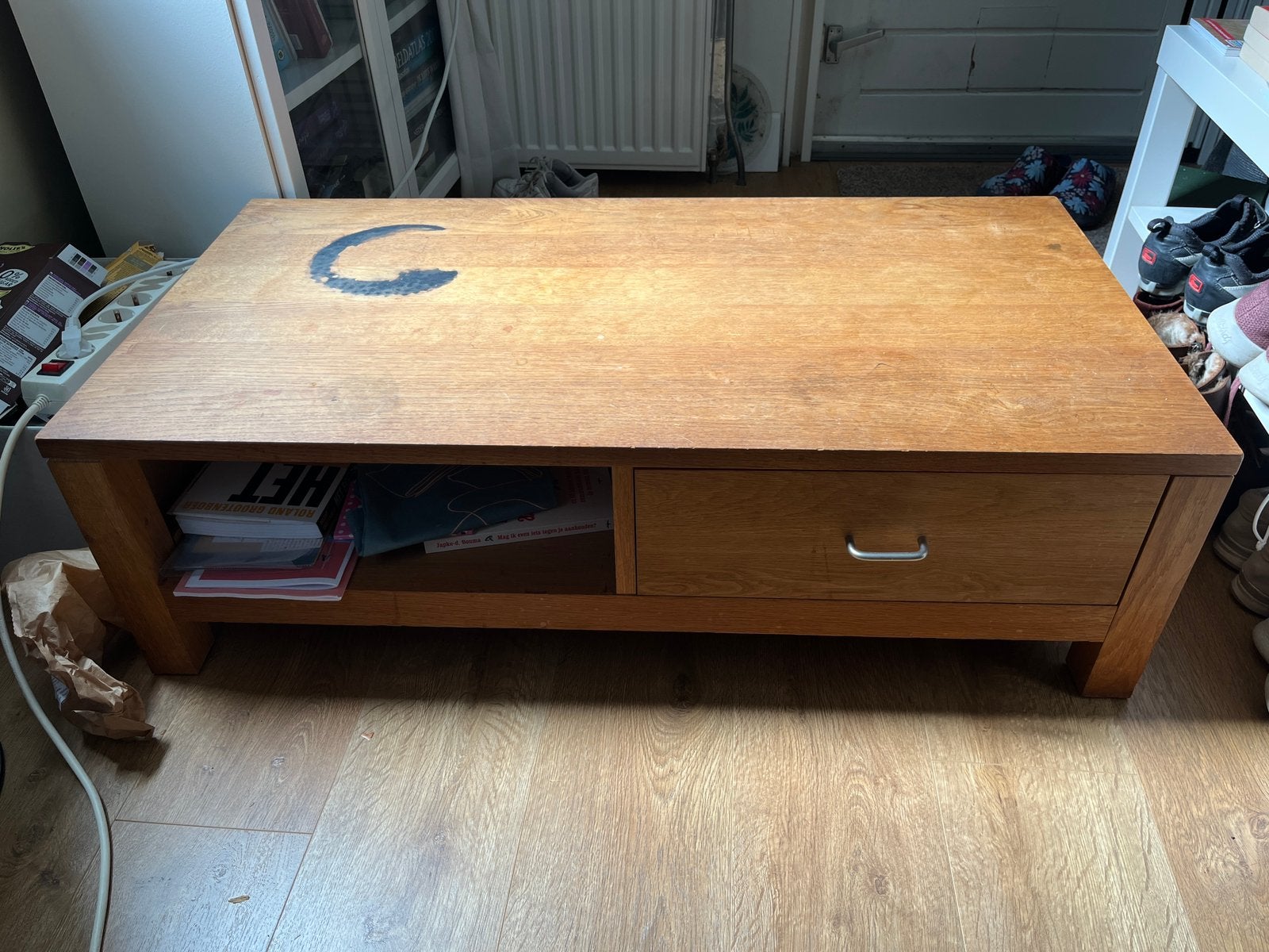 Salontafel / tv meubel hout, Ophalen, Gebruikt