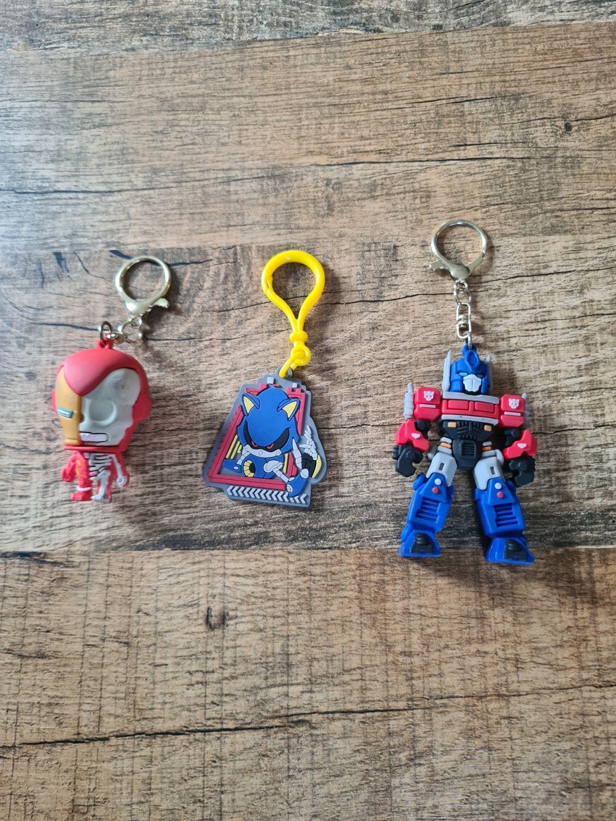 Sleutelhangers: Iron Man, Sonic, Optimus Prime, Ophalen of Verzenden, Zo goed als nieuw, Knuffel of Figuurtje