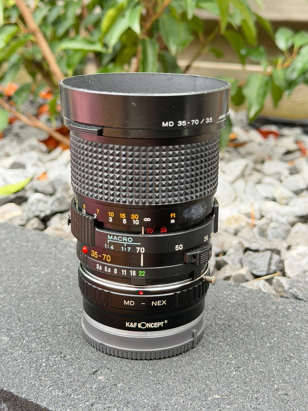 Minolta MD Zoom 35-70mm f/3.5 MACRO Sony E-mount adapter, Ophalen of Verzenden, Macrolens, Zoom