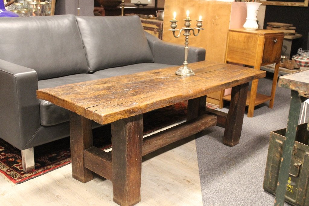 Brocante - Schitterende stoere sidetable!, Huis en Inrichting, Tafels | Sidetables, Ophalen, Gebruikt, Eikenhout, Bourgondisch