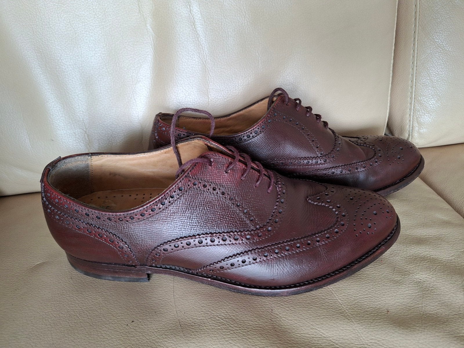 Mooie Bordeaux rode lederen Van Lier schoenen maat 43, Ophalen of Verzenden, Zo goed als nieuw