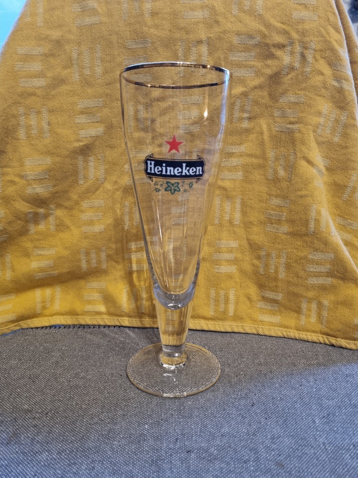 Heineken bierglas op voet - Lang model, Ophalen of Verzenden