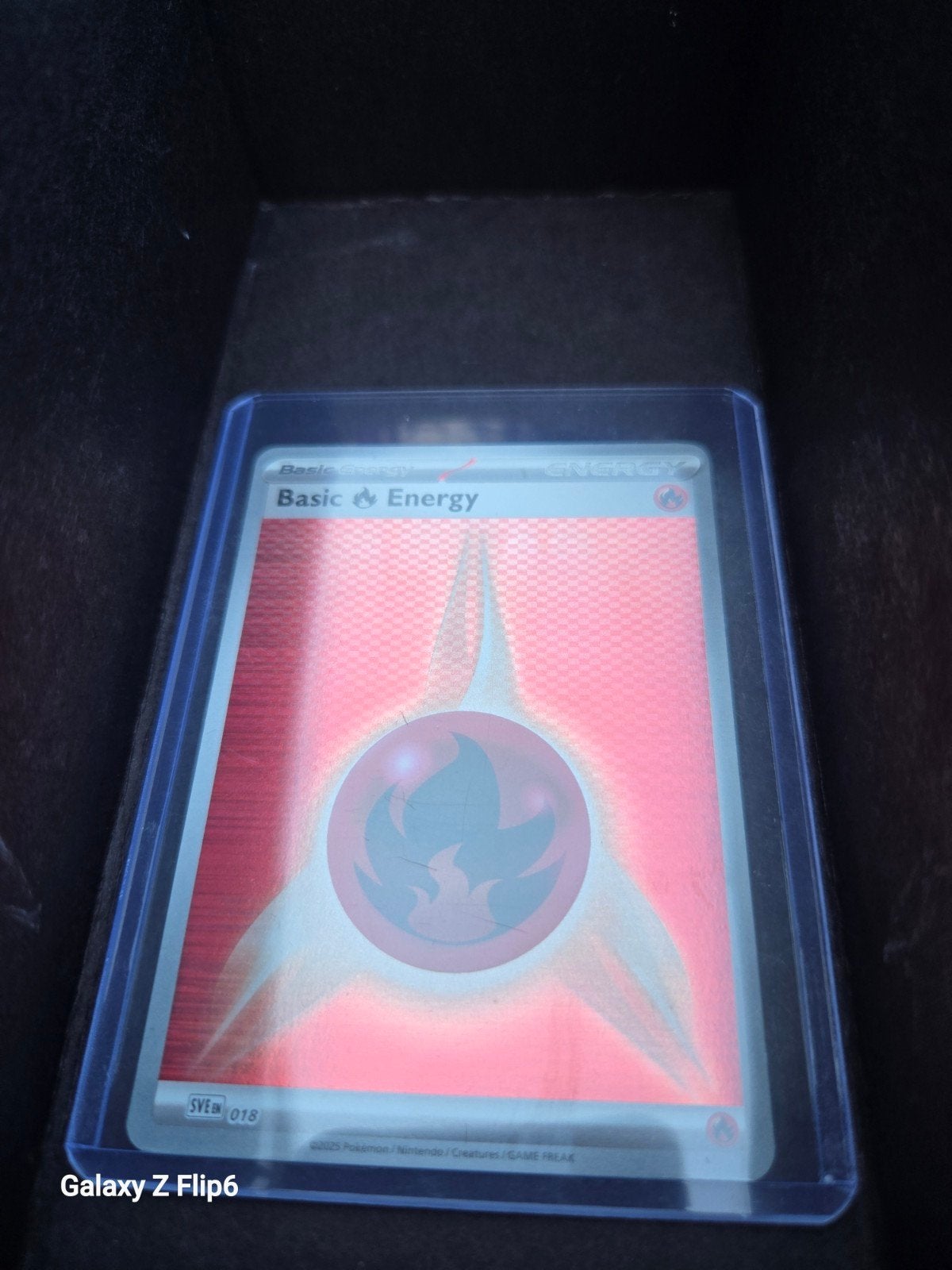 Pokémon Basic Fire Energy Kaart SVE 018 Foil, Ophalen of Verzenden, Zo goed als nieuw, Losse kaart, Foil