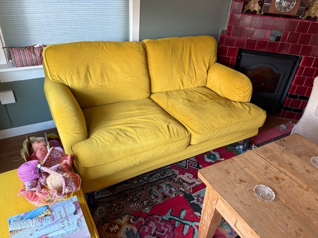 IKEA 2 zitbank Stocksund, Ophalen, Hout, Gebruikt, 150 tot 200 cm