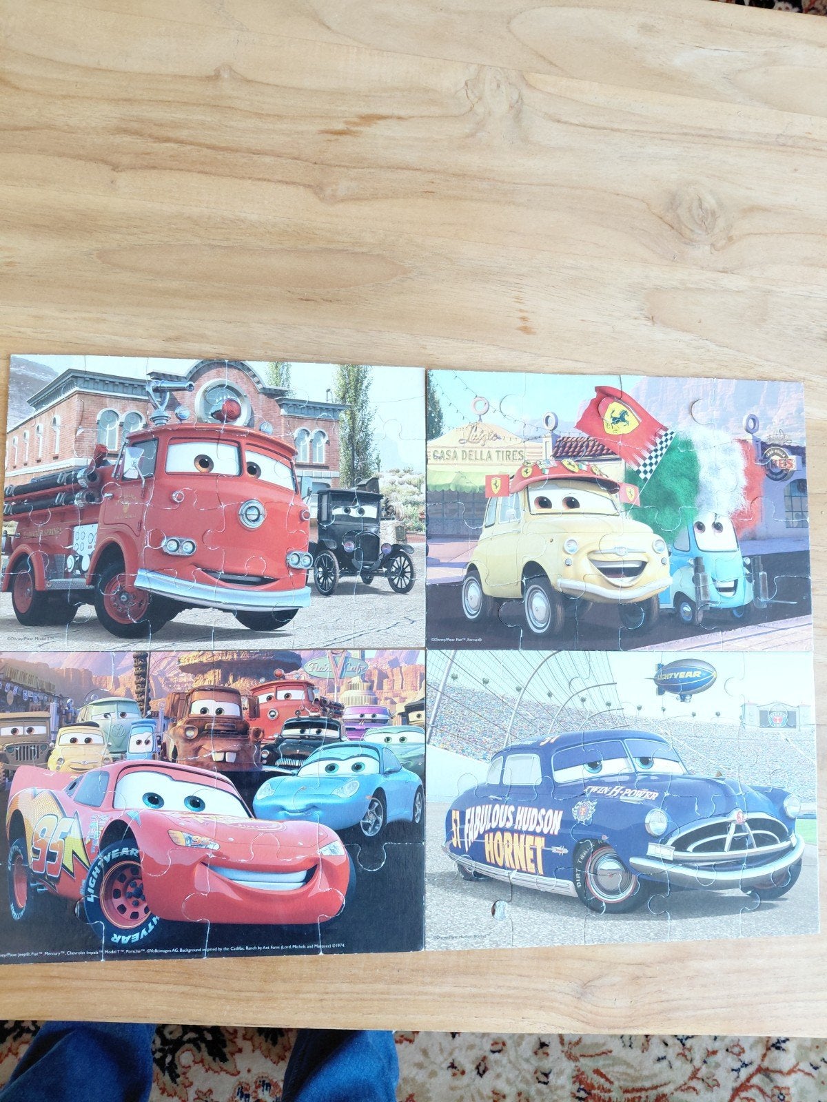 Cars Puzzels - 4 in 1 set voor kinderen, Ophalen, 10 tot 50 stukjes, Gebruikt, 4 tot 6 jaar