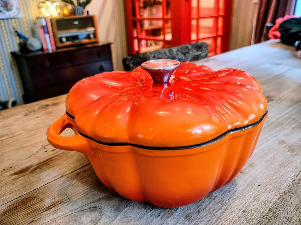Pompoen gietijzeren pan - Nieuw in verpakking, Ophalen, Nieuw, Gietijzer
