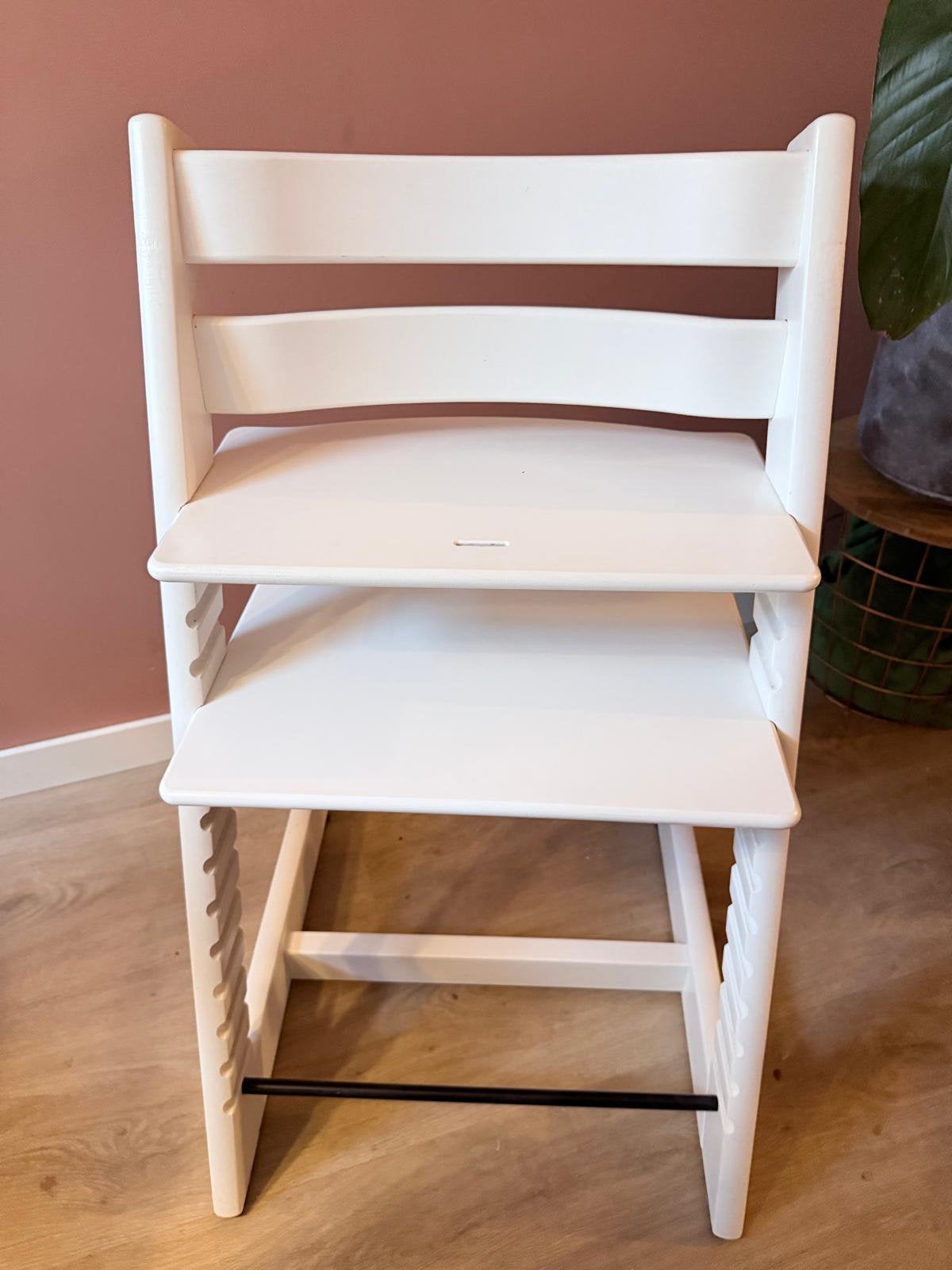 Mooie originele Stokke Tripp Trapp Wit Nieuw mode, Ophalen, Zo goed als nieuw, Meegroeistoel, Aanschuifbaar
