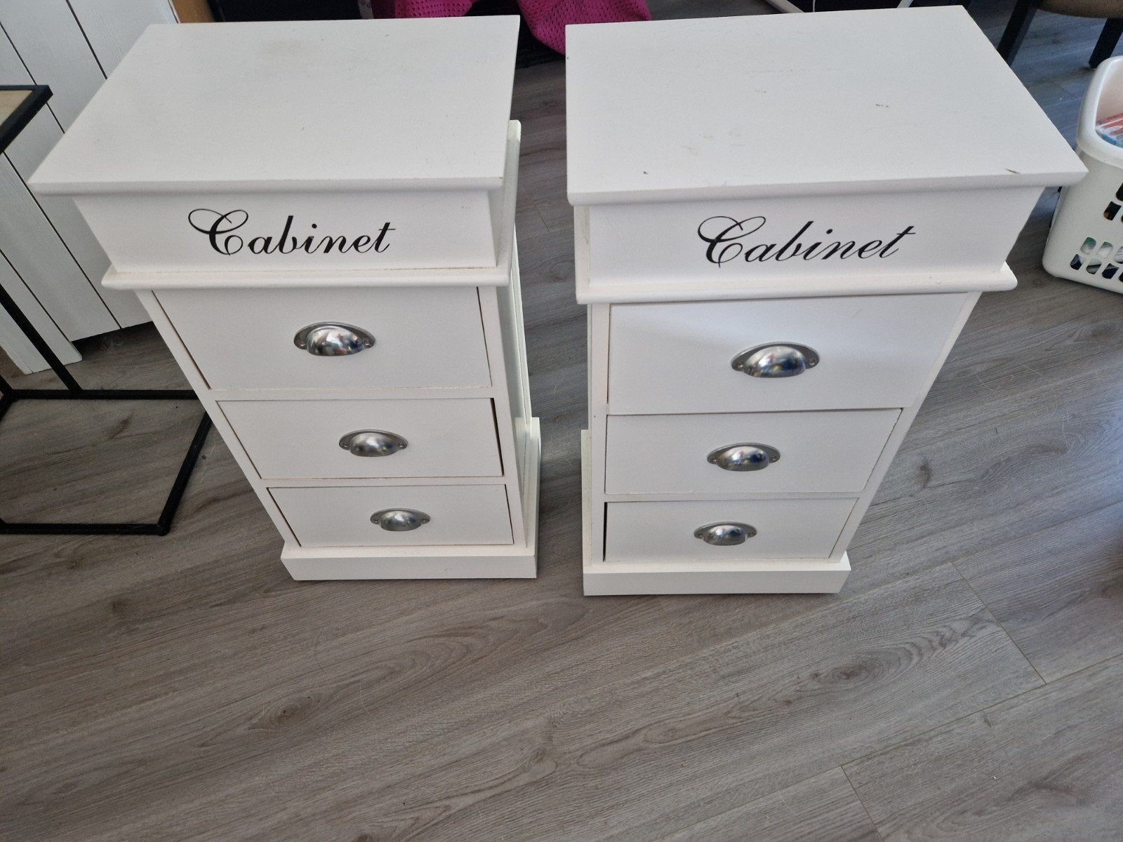 Set van 2 leuke witte nachtkastjes met lades, Ophalen of Verzenden