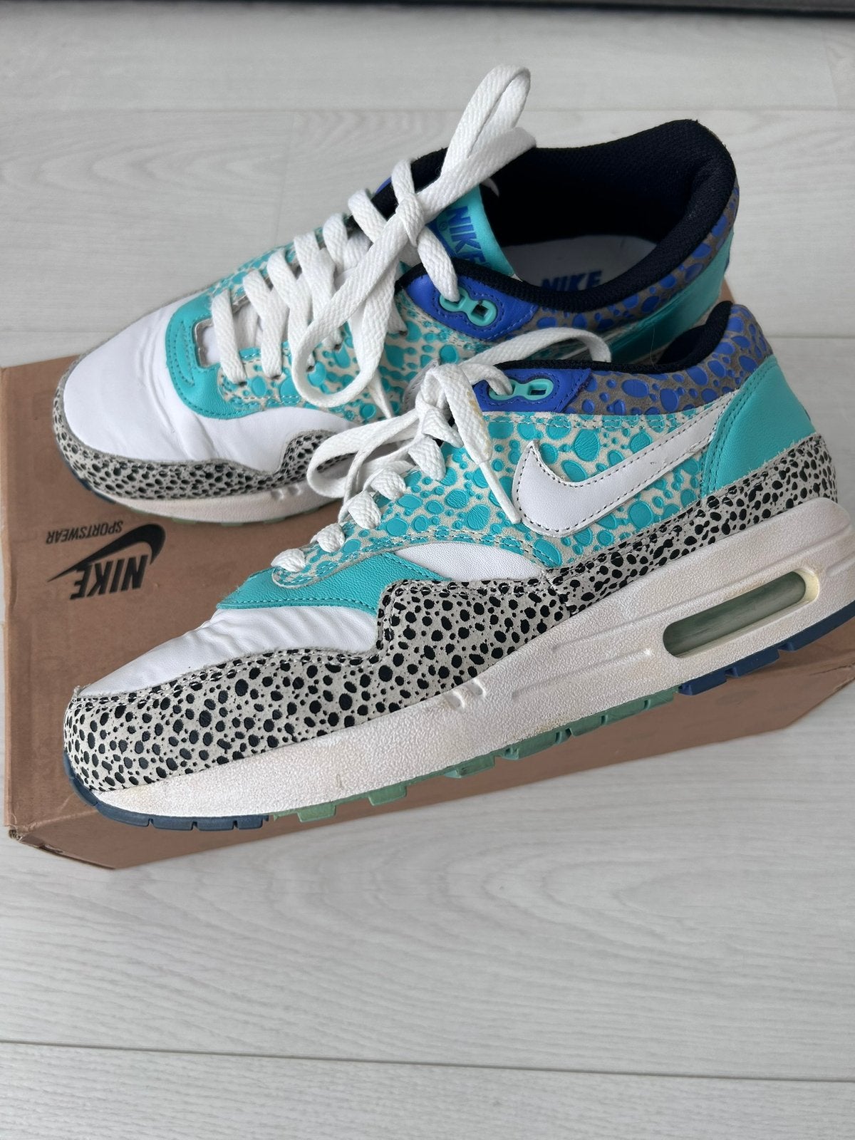 Nike Air Max 1 Premium SP Mint Safari (2008) maat 39, Overige kleuren, Ophalen of Verzenden, Sneakers of Gympen, Zo goed als nieuw