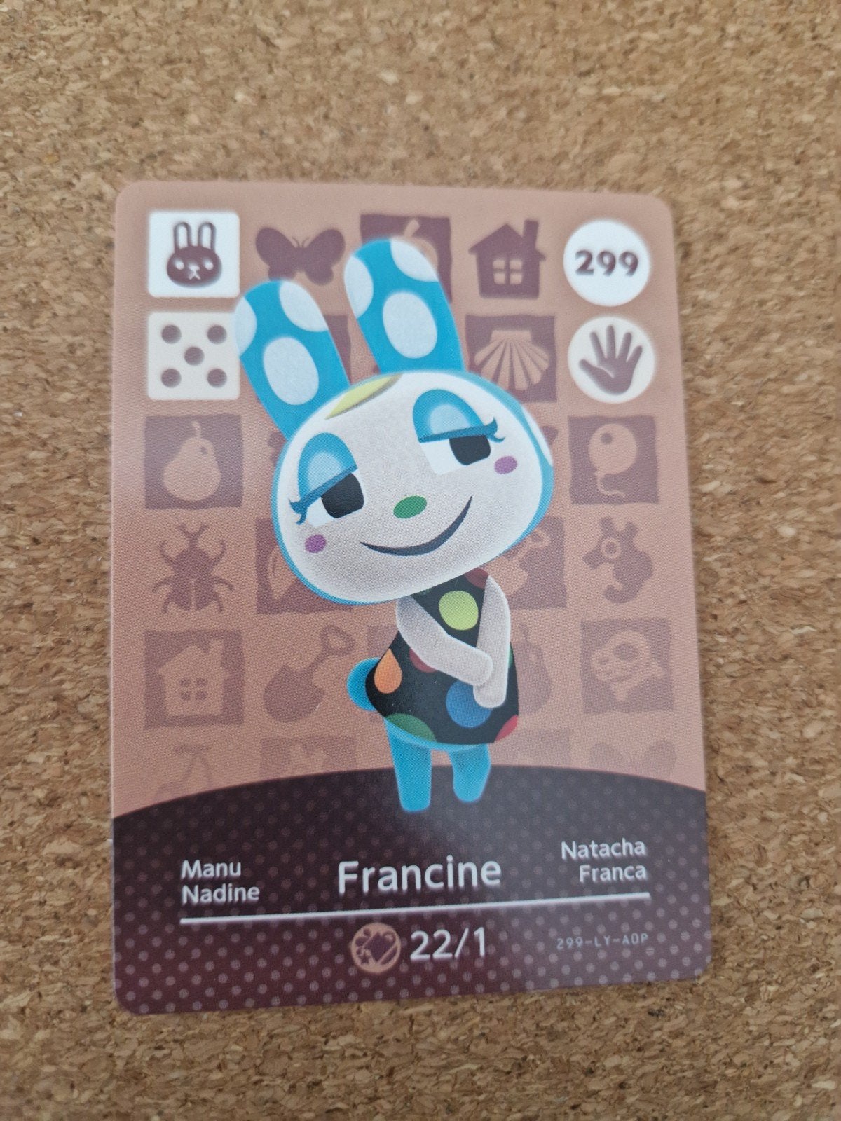 Animal Crossing Amiibo Kaart Francine 299, Ophalen of Verzenden, Zo goed als nieuw