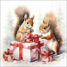 Decoupage Servet Gift presents per stuk 33x33 cm, Overige typen, Nieuw, Meerkleurig, Ophalen of Verzenden