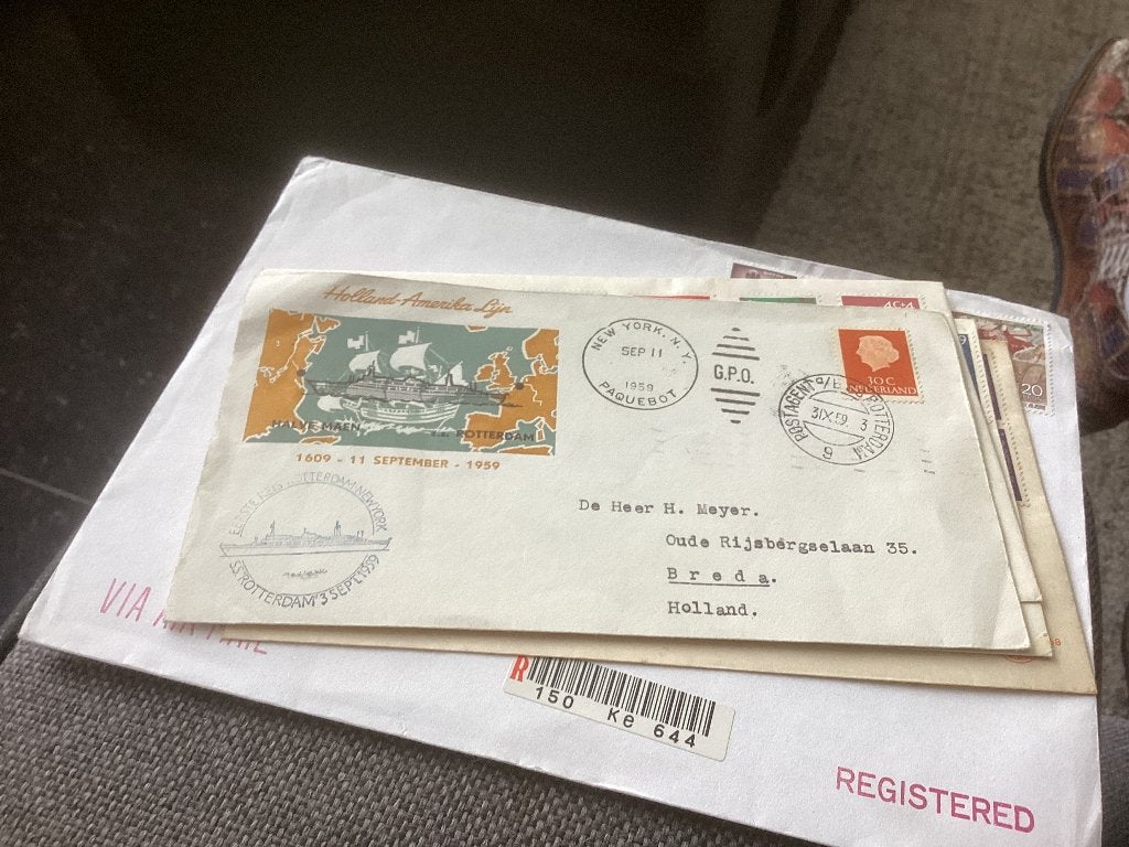 No3617 Holland Amerika lijn 3-9-1959 Nederland jaargangen fd, Postzegels en Munten, Ophalen of Verzenden, Beschreven, Nederland