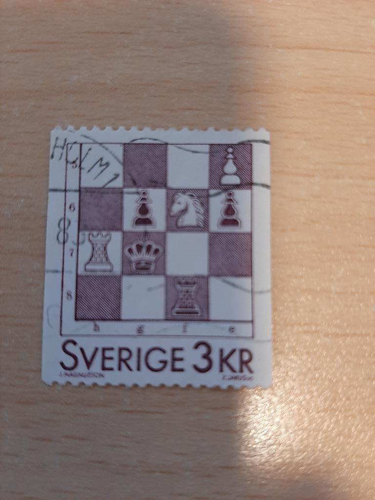 Zweden, schaakbord, Verzenden, Zweden, Gestempeld