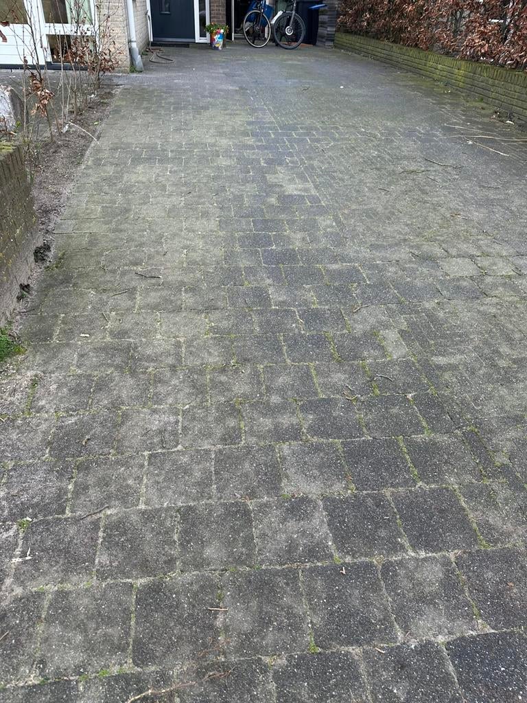 Grijze beton trommel stenen, Ophalen, Gebruikt, Klinkers, 5 tot 10 m²