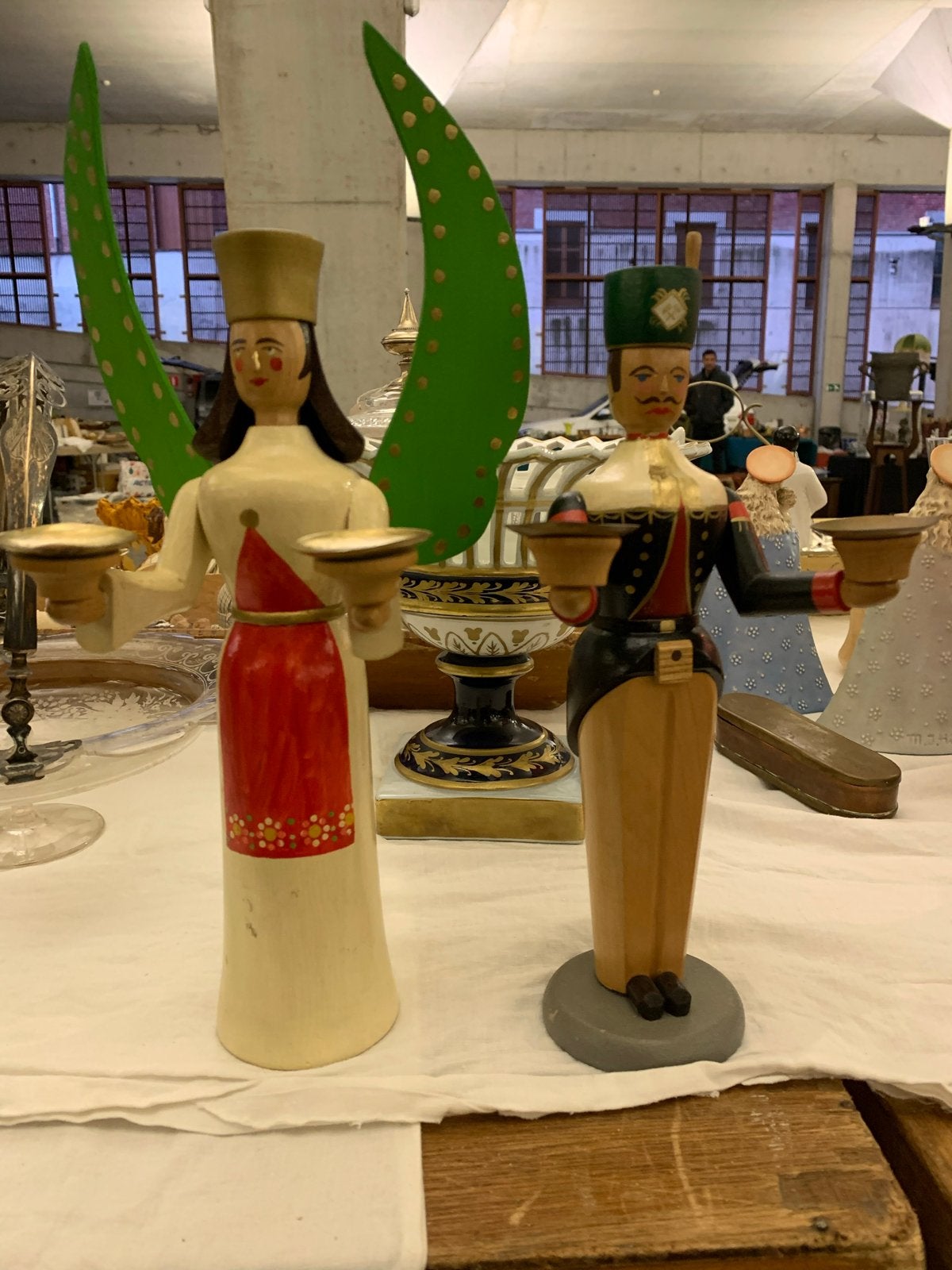 Kerst kandelaars erzgebirge, T, Ophalen of Verzenden, Zo goed als nieuw, N