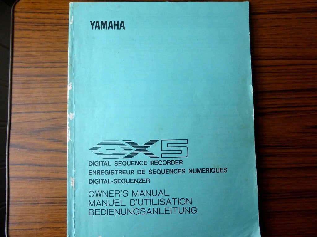 YAMAHA QX5 sequencer - Owners manual, Ophalen of Verzenden, Zo goed als nieuw, Overige instrumenten