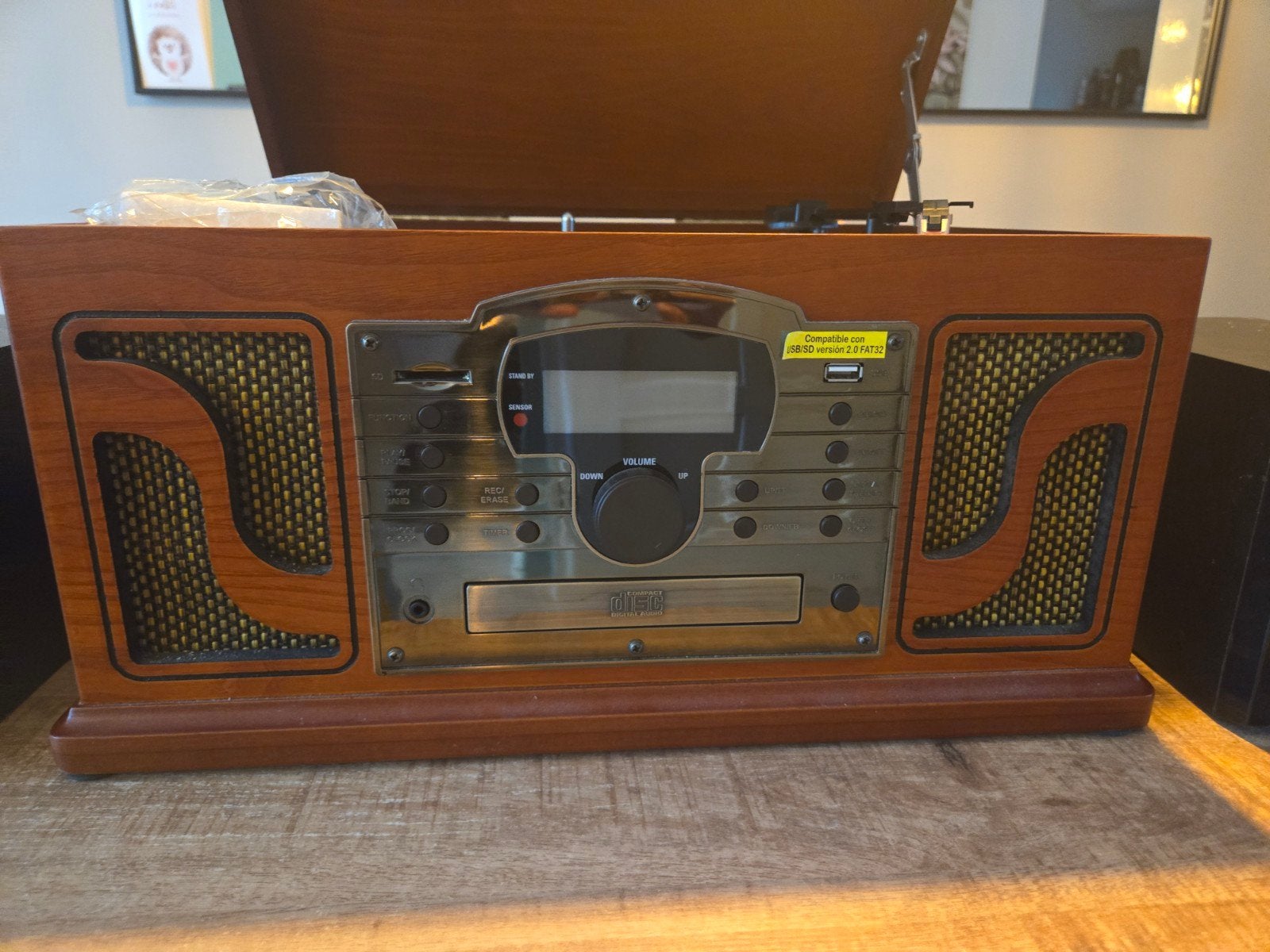 Lauson All-in-One Muzieksysteem met Platenspeler en Speakers, Losse componenten, Tuner of Radio, Zo goed als nieuw, Ophalen