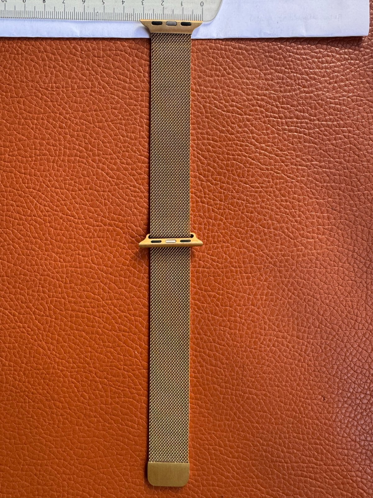 Gouden Milanese Loop bandje voor Apple Watch, Ophalen of Verzenden, Zo goed als nieuw