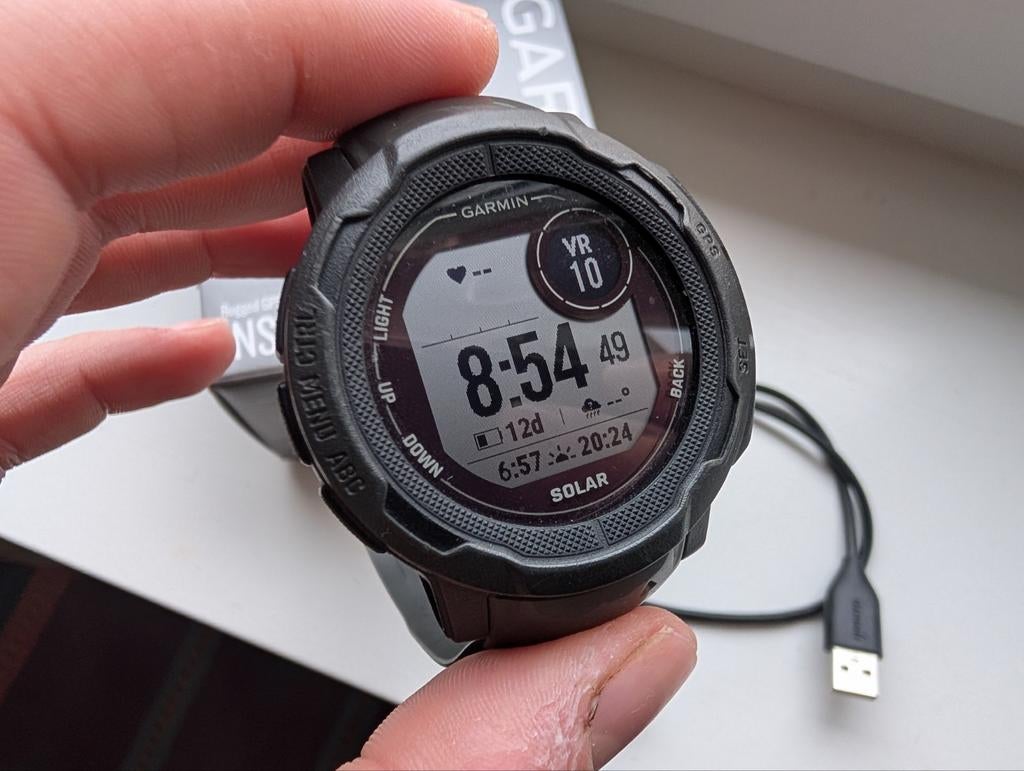 Garmin Instinct 2 Solar, GARMIN, Gebruikt, Zwart, Ophalen of Verzenden