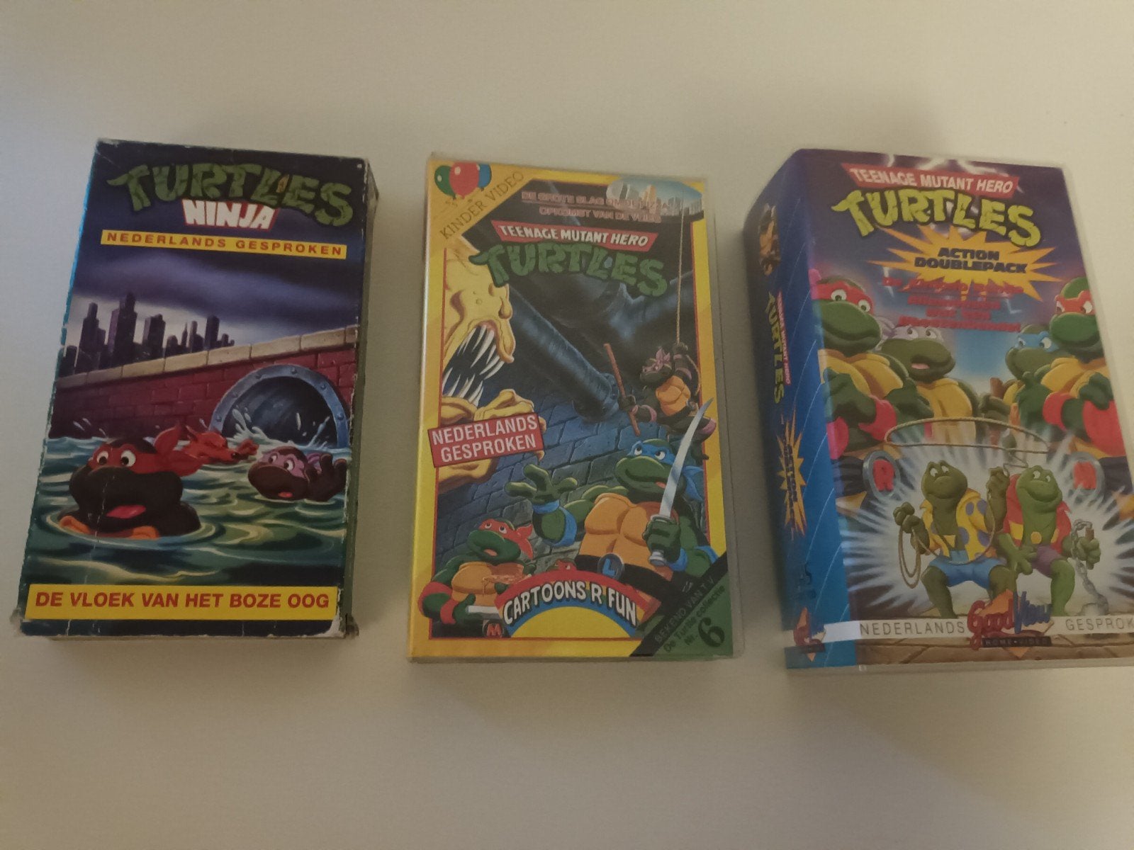 4 vhs videobanden Turtles, Ophalen of Verzenden
