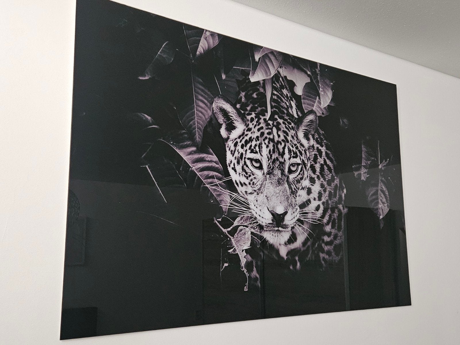 glasschilderij panter 120 x 80 cm, Huis en Inrichting, Ophalen, Zo goed als nieuw, 100 tot 125 cm, 75 – 100