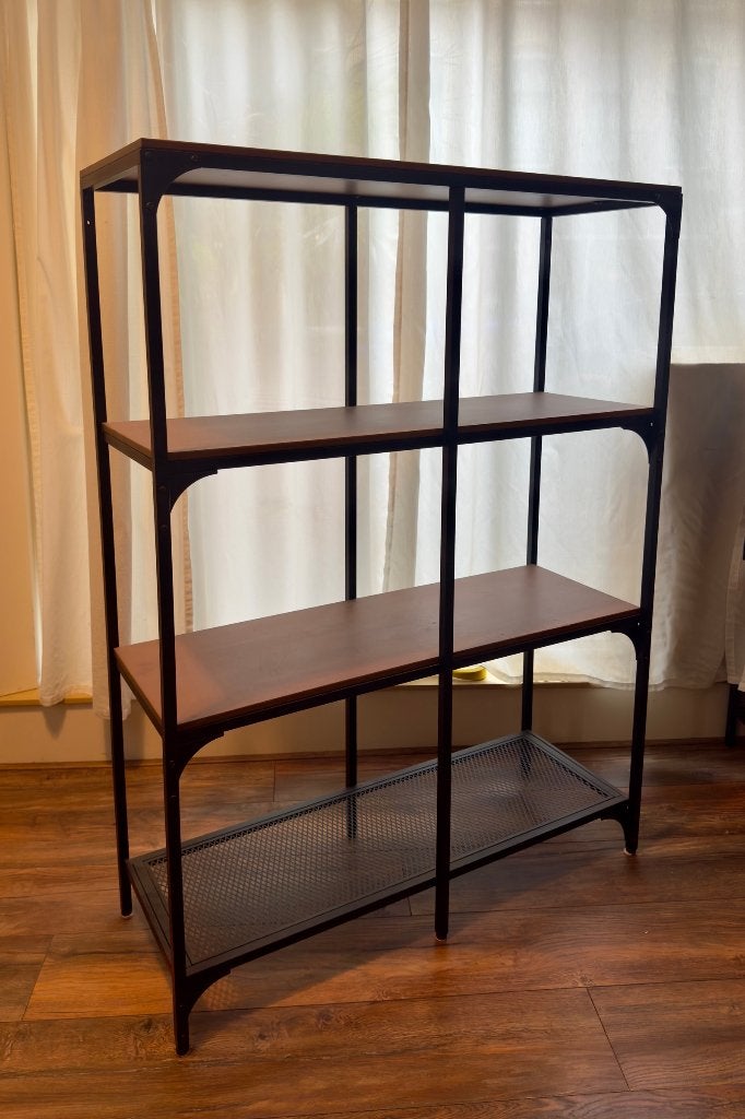 IKEA FJÄLLBO stellingkast, zwart, 100x136 cm, Ophalen, Gebruikt