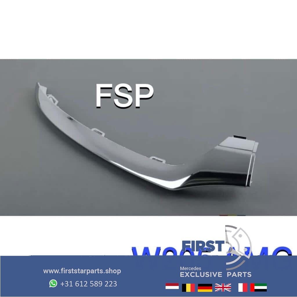 W205 AMG bumper sier lijst chroom Mercedes C Klasse voorbump