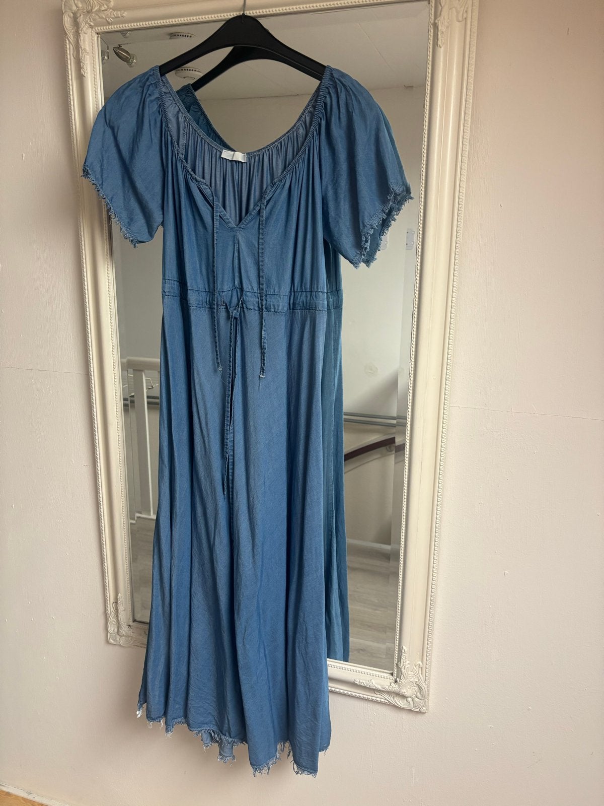 Lange denim jurk van Tencel, Kleding | Dames, Maat 38/40 (M), Blauw, Ophalen of Verzenden, Zo goed als nieuw