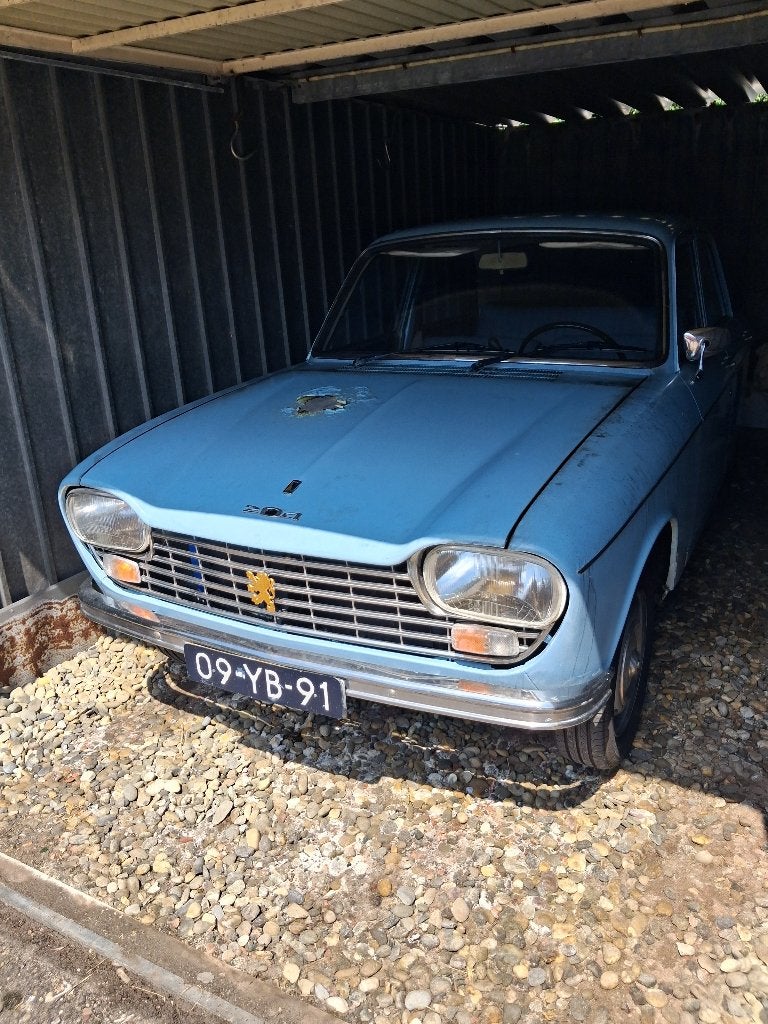 Peugeot 204 1.1 1973 Blauw, Voorwielaandrijving, 54 pk, 4 cilinders, Leder