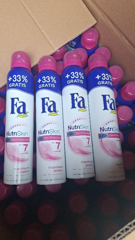 Partij 30 stuks Fa NutriSkin deodorant 200ml (advr 415), Ophalen of Verzenden, Nieuw, Deodorant of Bodyspray