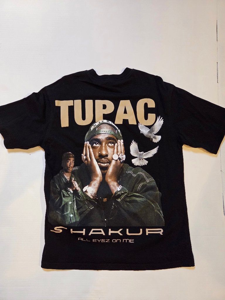 Tupac shirt, Ophalen of Verzenden, Zo goed als nieuw, Maat 48/50 (M), Zwart